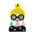 Girl Acrylic Brooch PA4088