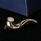 Tobacco Pipe Alloy Brooch PA4116