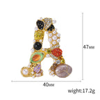 Alphabet Rhinesotne Brooch PA4118