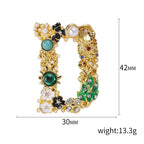 Alphabet Rhinesotne Brooch PA4118