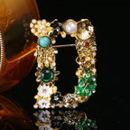 Alphabet Rhinesotne Brooch PA4118
