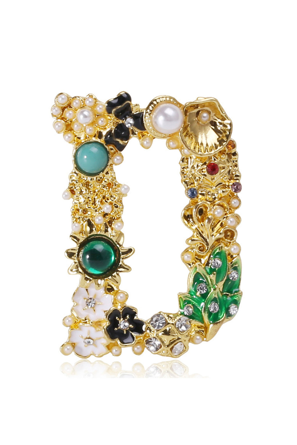 Alphabet Rhinesotne Brooch PA4118