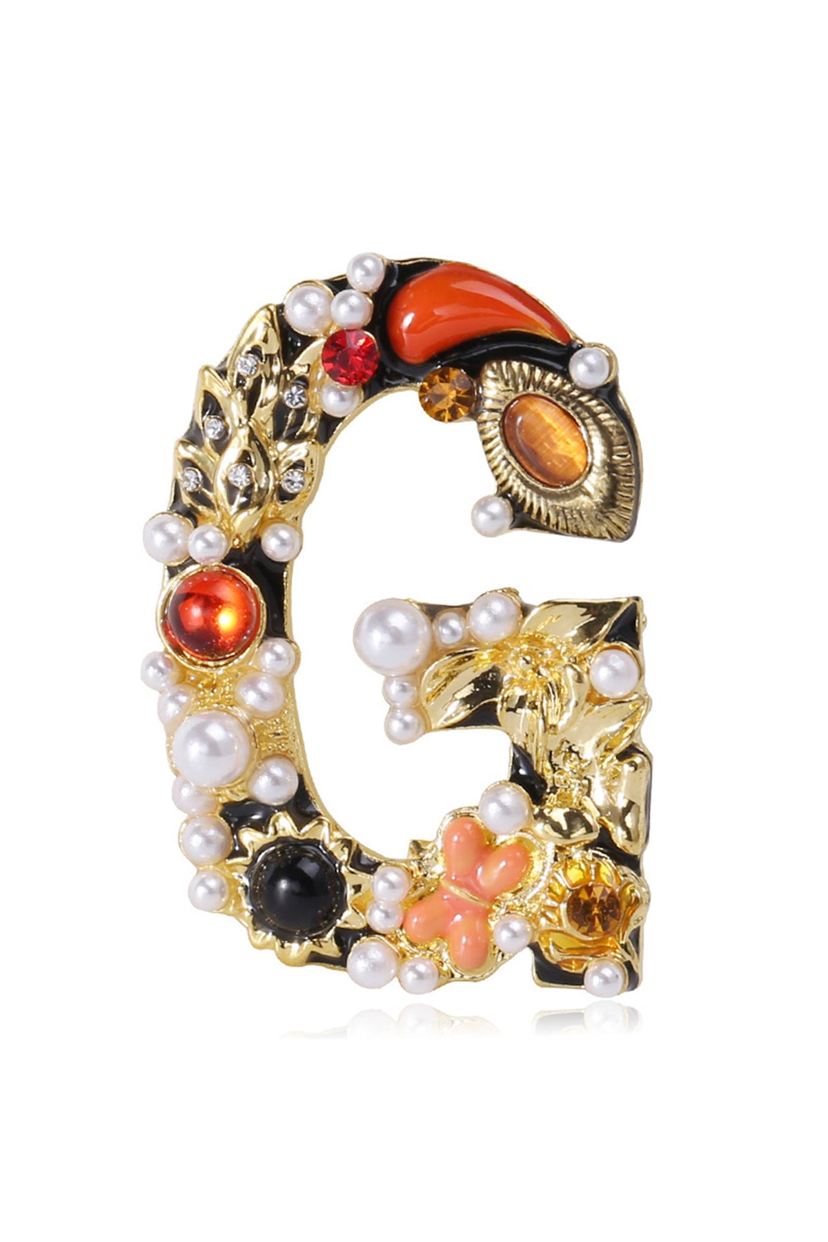 Alphabet Rhinesotne Brooch PA4118