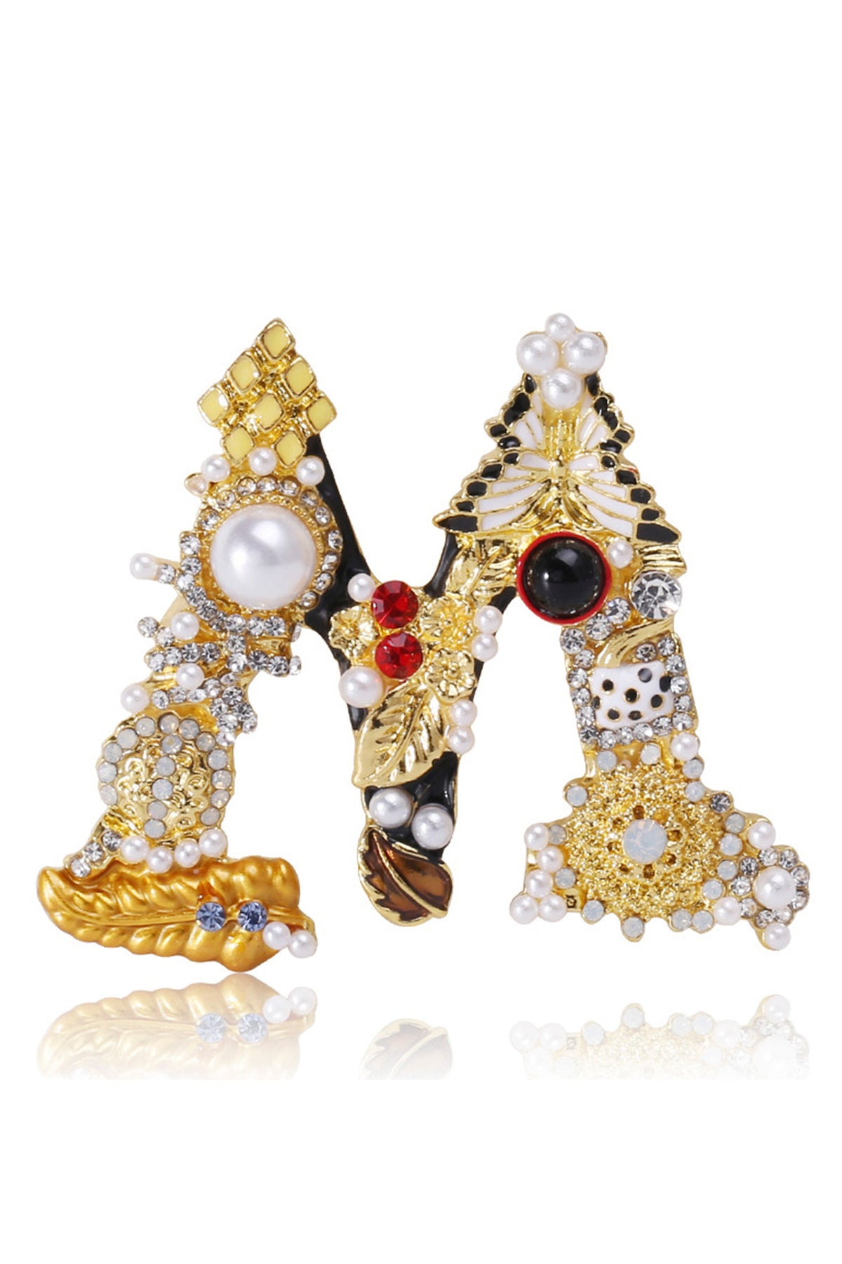 Alphabet Rhinesotne Brooch PA4118