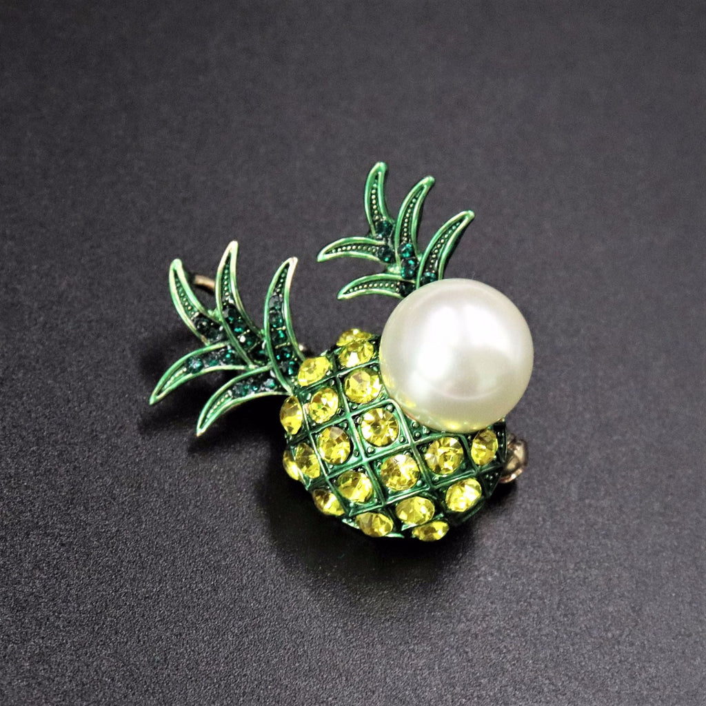 Pineapple Rhinestone Brooch PA4158
