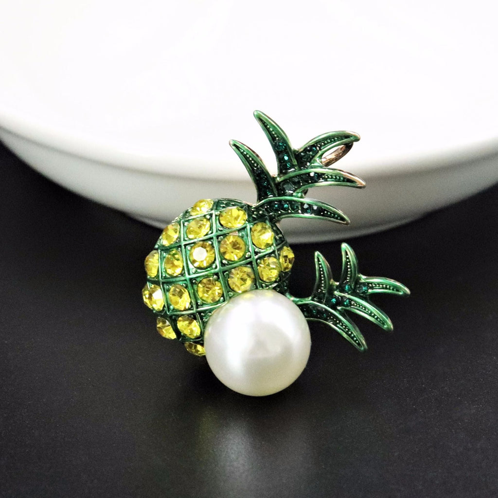 Pineapple Rhinestone Brooch PA4158