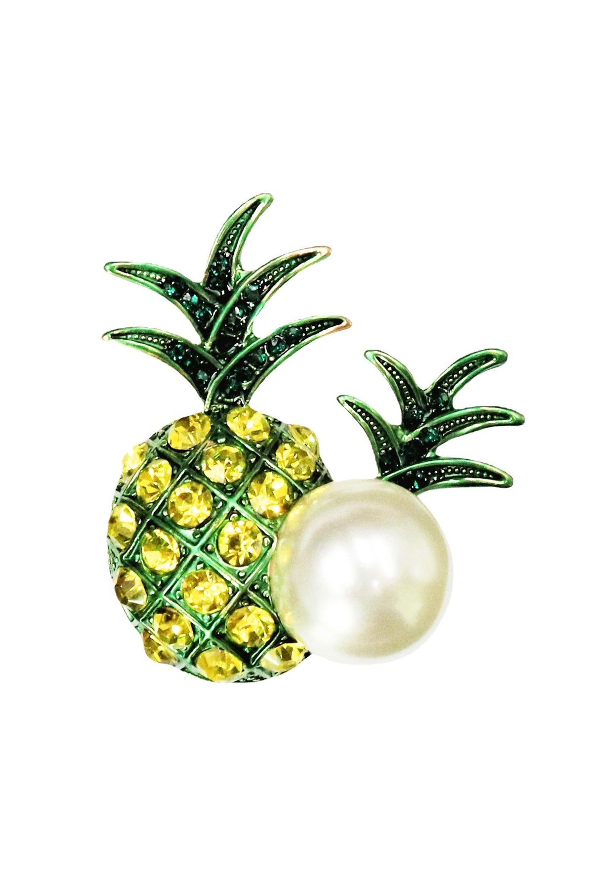 Pineapple Rhinestone Brooch PA4158