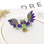 Owl Rhinestone Brooch PA4187
