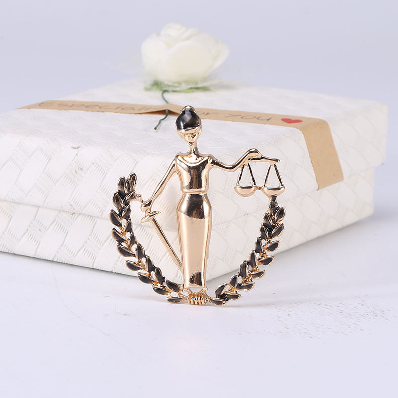 Libra Alloy Brooch PA4282