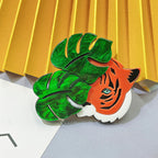 Leaf Tiger Acrylic Brooch PA4414
