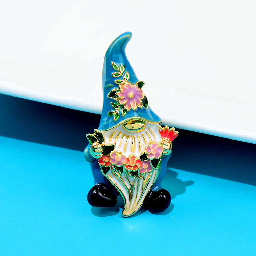 Floral Portrait Alloy Brooch PA4462