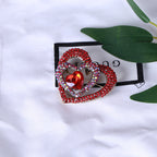 Heart Rhinestone Brooch PA4554 - view 3