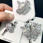 Radomly Cubic Zirconia Brooch PA4564