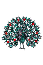 Peacock Rhinestone Brooch PA4582