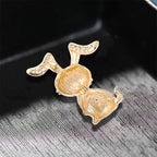 Rabbit Bunny Rhinestone Brooch PA4592