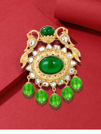 Peacock Tassel Rhinestone Brooch PA4619