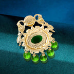 Peacock Tassel Rhinestone Brooch PA4619