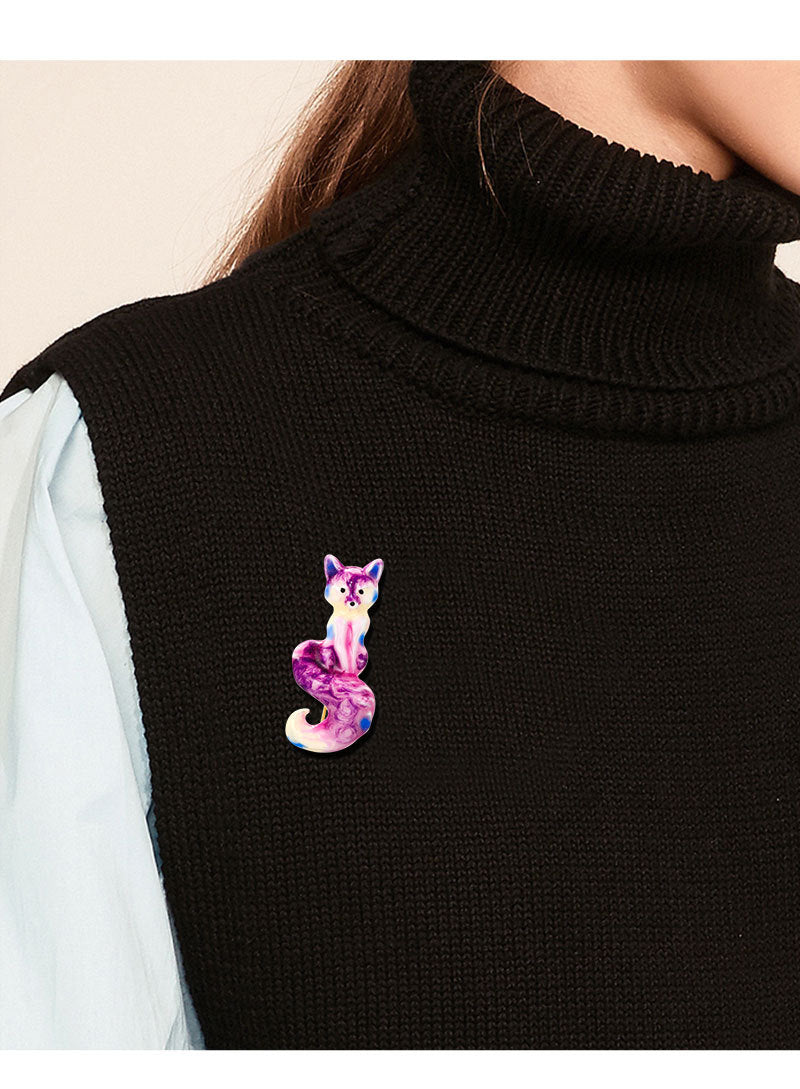 Fox Alloy Brooch PA4692