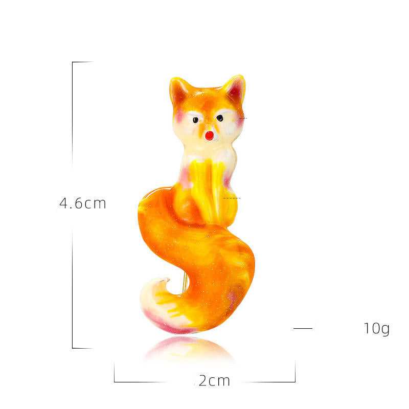 Fox Alloy Brooch PA4692