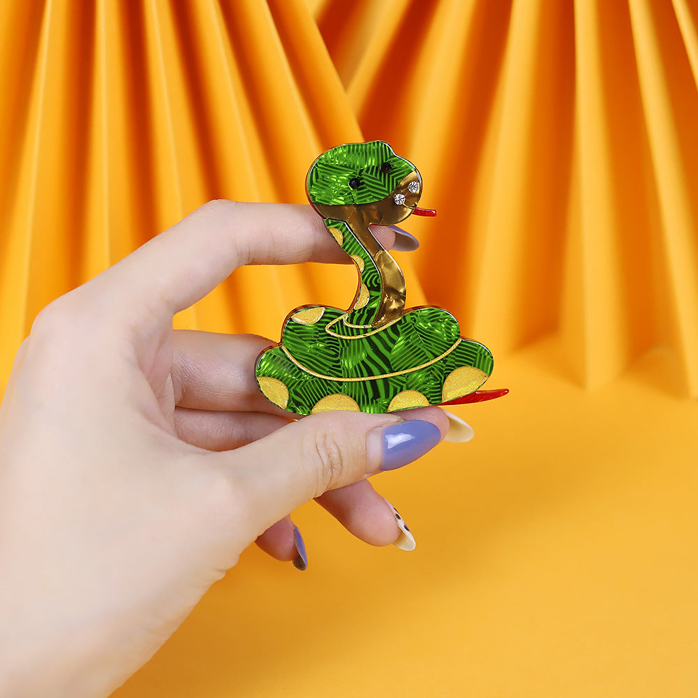 Snake Acrylic Brooch PA4703 - view 4
