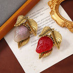 Strawberry Alloy Brooch PA4713 - view 6