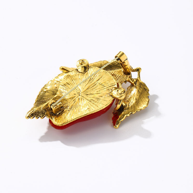 Strawberry Alloy Brooch PA4713 - view 7