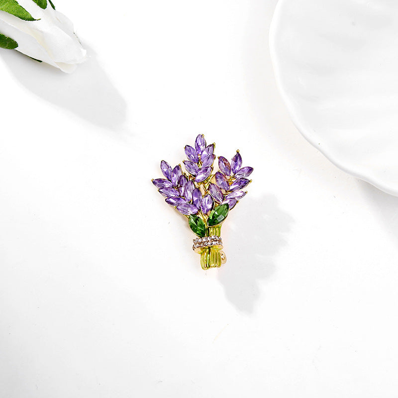 Floral Rhinestone Brooch PA4807 - view 11