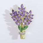 Floral Rhinestone Brooch PA4807 - view 5