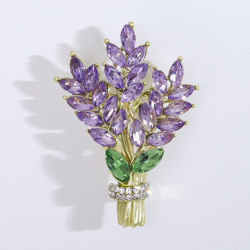 Floral Rhinestone Brooch PA4807 - view 5