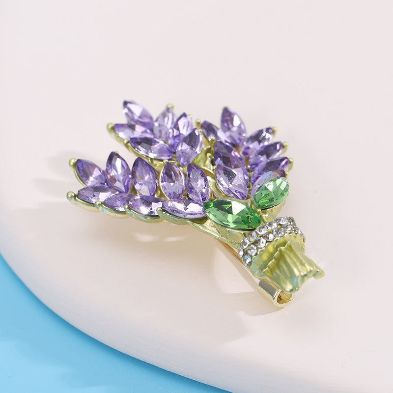 Floral Rhinestone Brooch PA4807 - view 6