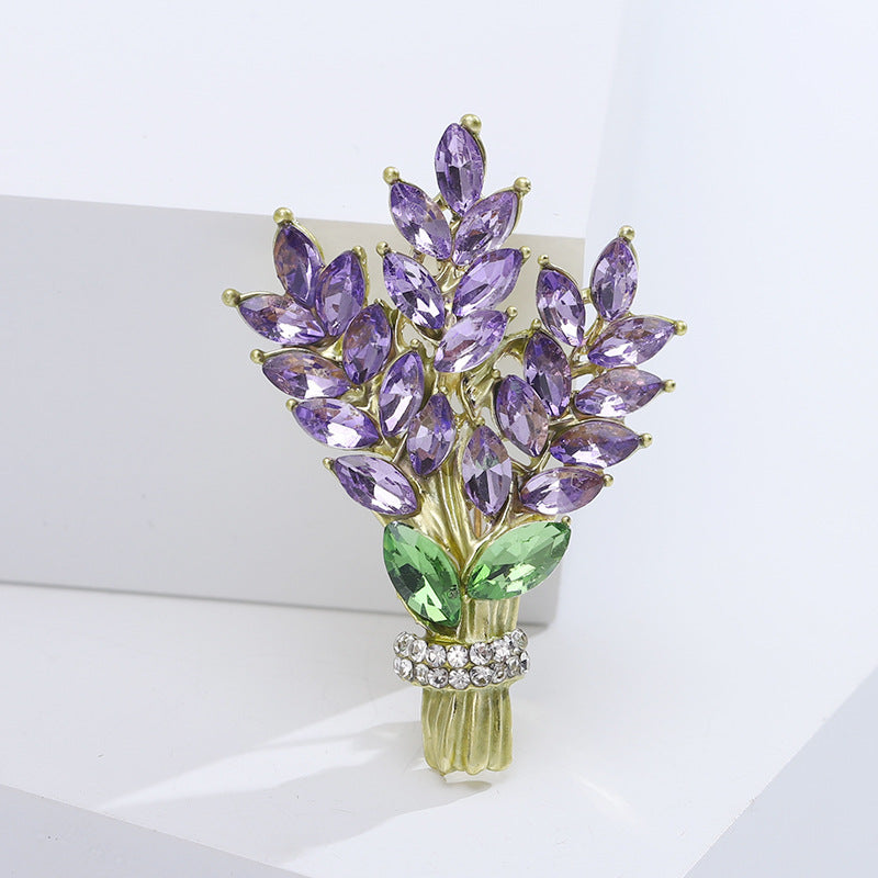Floral Rhinestone Brooch PA4807 - view 7