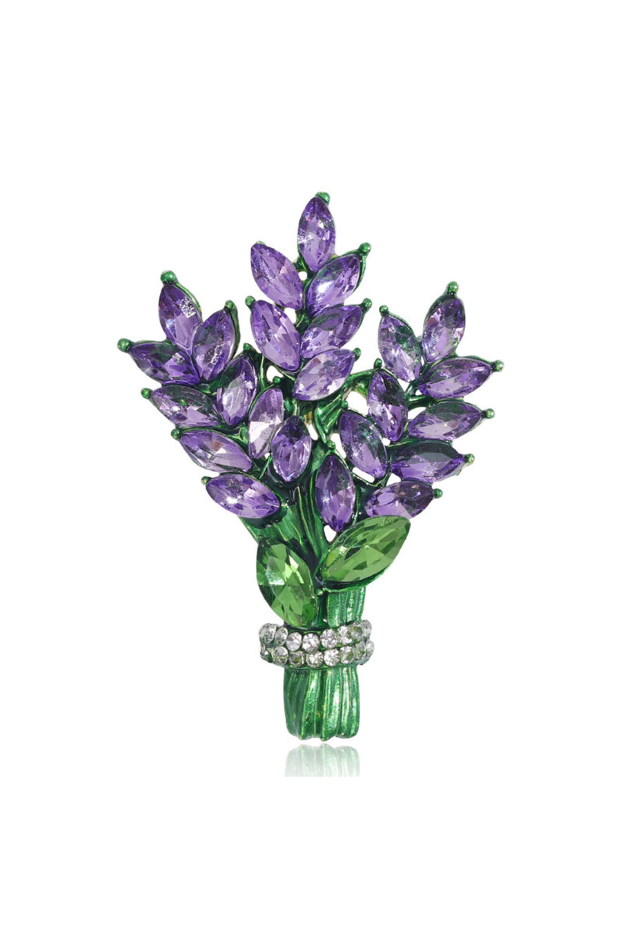 Floral Rhinestone Brooch PA4807