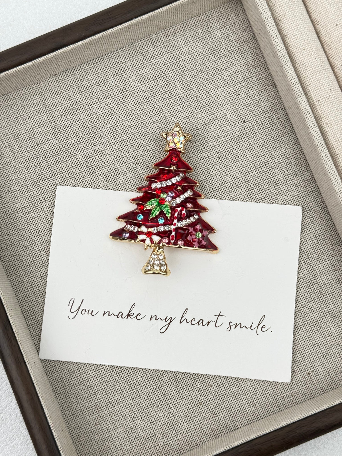Christmas Tree Alloy Rhinestone Brooch PA4860 - view 2