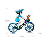 Bicycle Girl Alloy Brooch PA4880