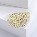 Pearl Rhinestone Leaf Brooch PA4908