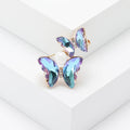 Two Butterfly Rhinestone Brooch PA4912
