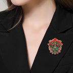 Lion Rhinestone Brooch PA4918