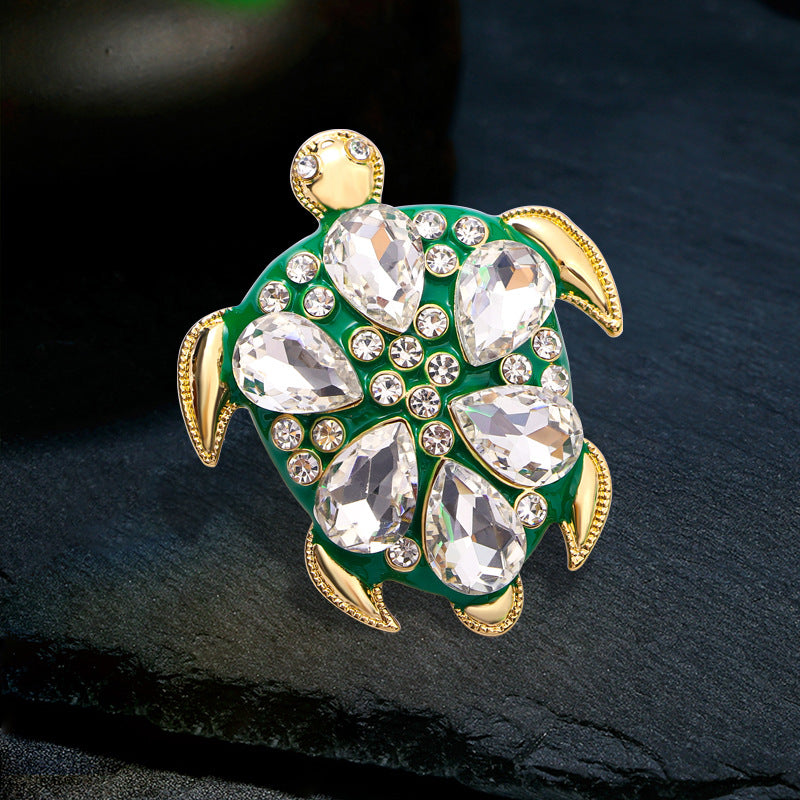 Turtle Rhinestone Brooch PA4919 - view 5