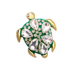 Turtle Rhinestone Brooch PA4919