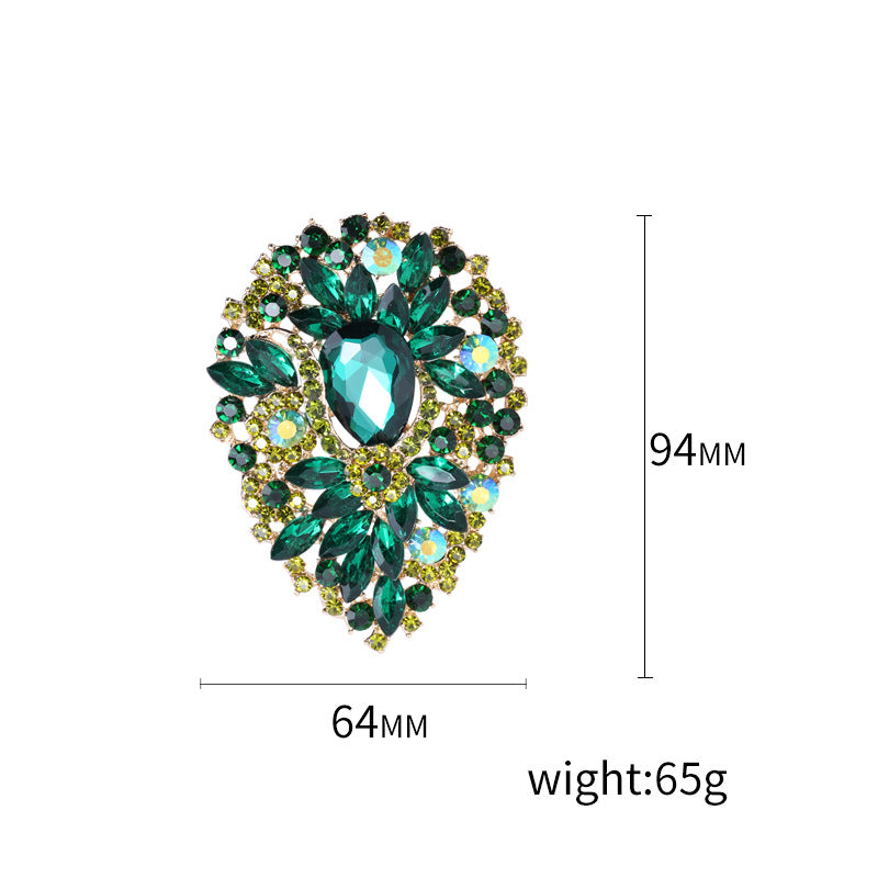 Teardrop Rhinestone Brooch PA4939