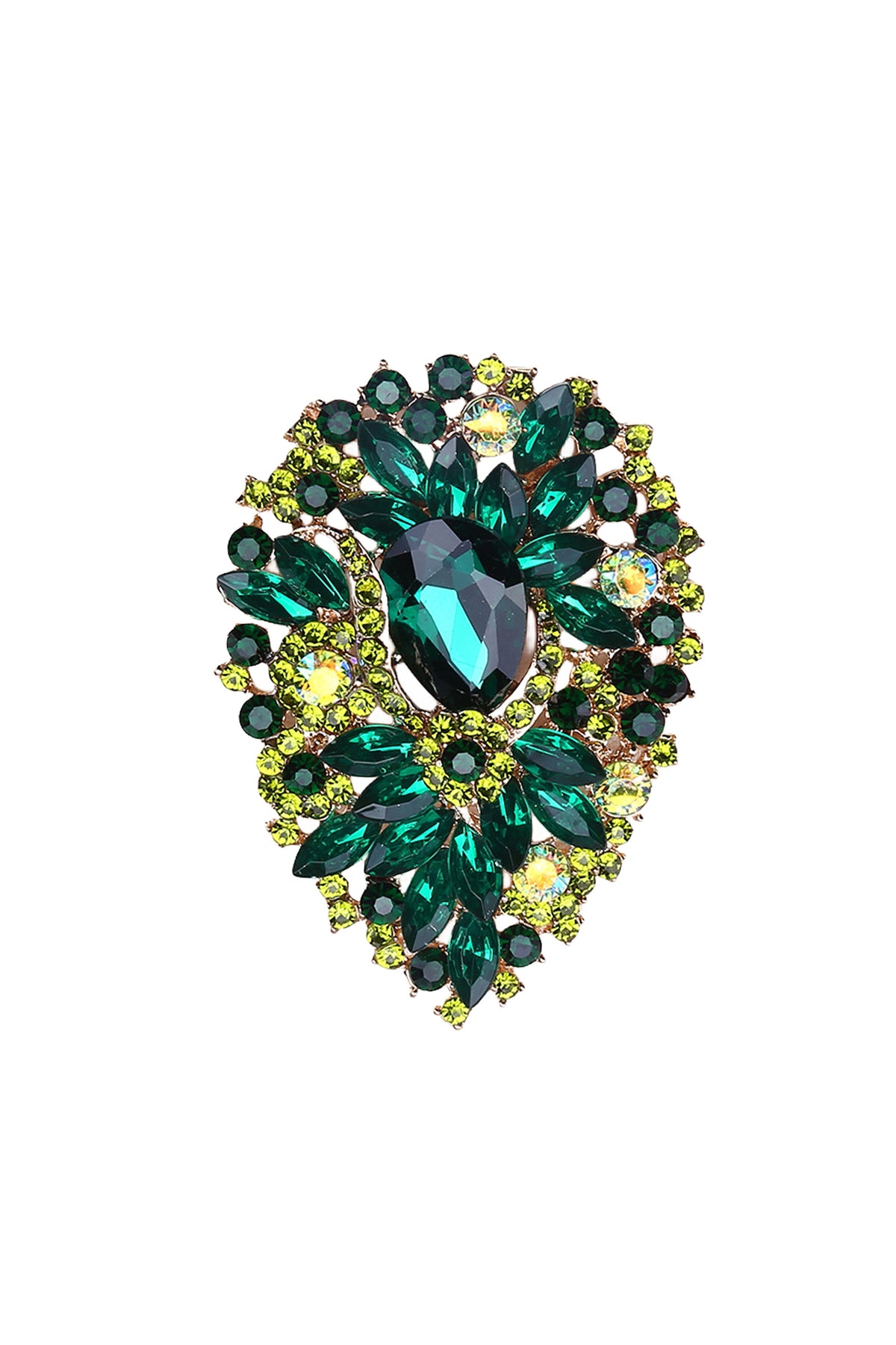 Teardrop Rhinestone Brooch PA4939