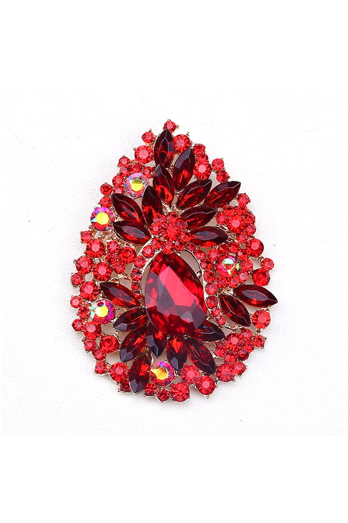Teardrop Rhinestone Brooch PA4939