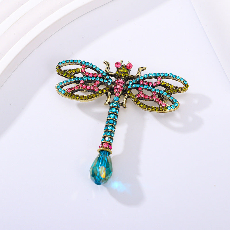 Dragonfly Rhinestone Brooch PA4995 - view 2