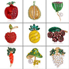Pearl Fruit Rhinestone Brooch PA5106