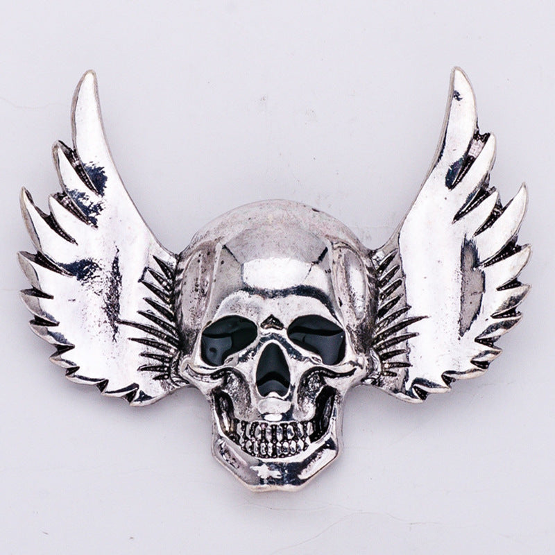 Winged Skull Bones Brooch PA5212
