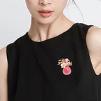Pink Teardrop Flower Brooch PA5279