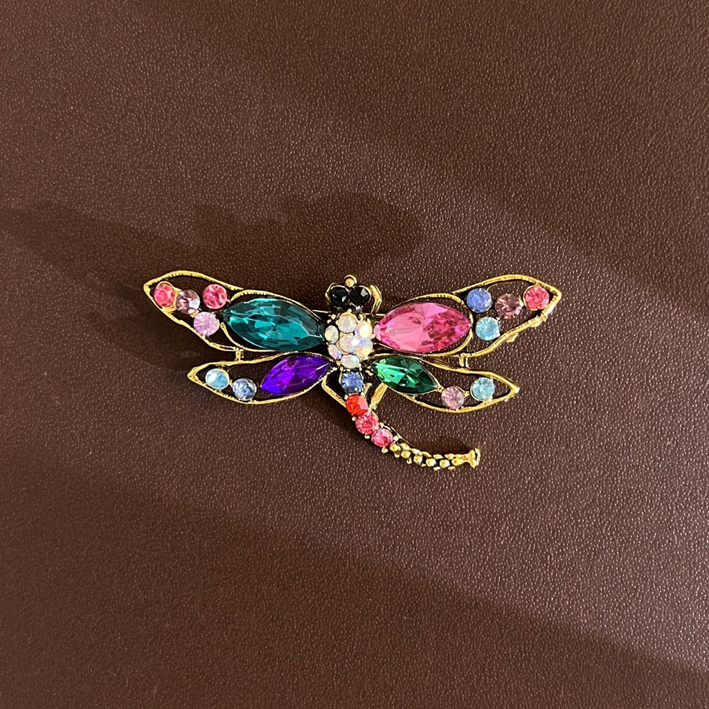 Dragonfly Rhinestone Insects Brooch PA5289