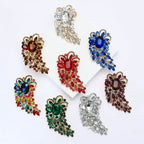 Large Rhinestone Leaf Oval Brooch PA5292