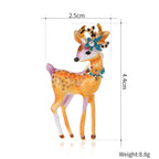 Christmas Baby Deer Enamel Brooch PA5324 - view 2