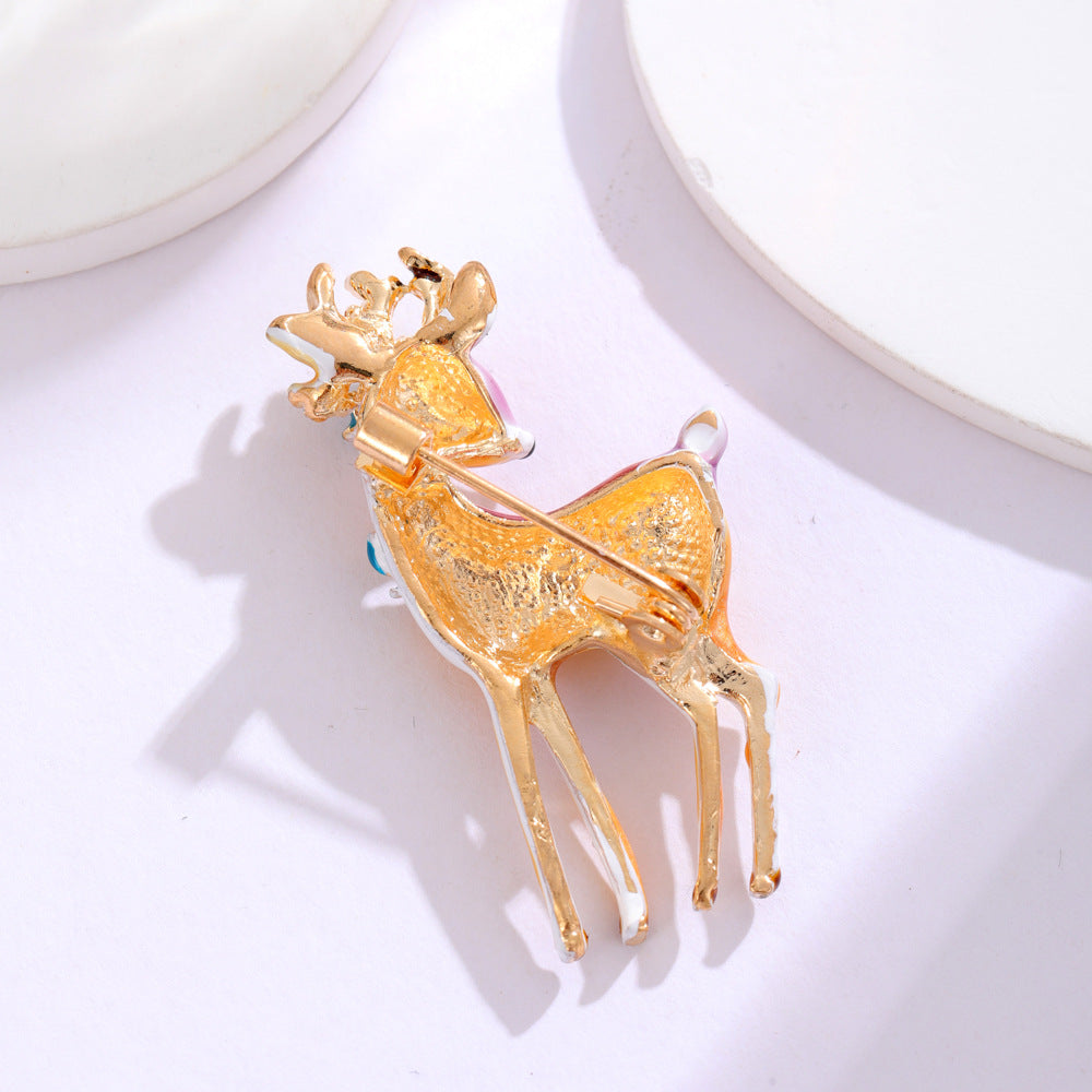 Christmas Baby Deer Enamel Brooch PA5324 - view 4